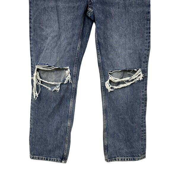 Topshop Women's Dad Jeans Distressed High Rise 8/30 NWT Button Fly - Picture 4 of 9